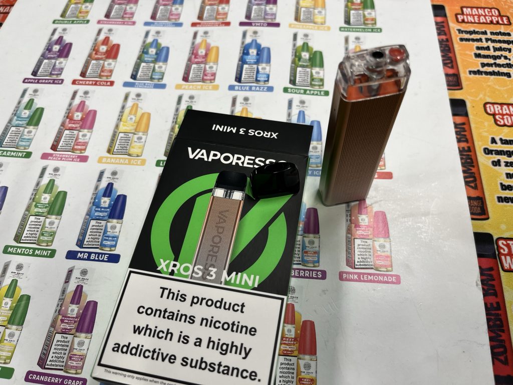 Modern vaping devices, less likely to spill from the top